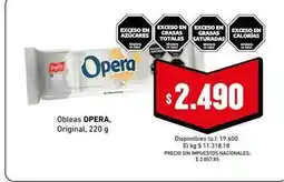 Cooperativa Obrera Opera - obleas oferta