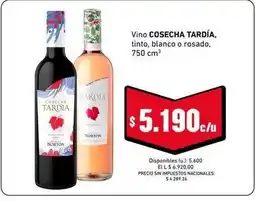 Cooperativa Obrera Norton - vino cosecha tardía, tinto, blanco o rosado oferta