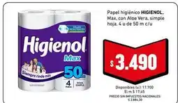 Cooperativa Obrera Higienol - papel higiénico oferta