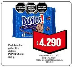 Cooperativa Obrera Pepitos - galletitas dulces oferta