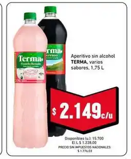 Cooperativa Obrera Terma - aperitivo sin alcohol oferta