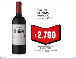 Cooperativa Obrera Estancia mendoza - vino tinto malbec oferta