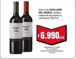Cooperativa Obrera Casillero del diablo - vino tinto oferta