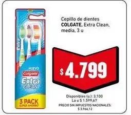 Cooperativa Obrera Colgate - cepillo de dientes, media, 3 u oferta