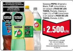Cooperativa Obrera Pepsi - gaseosa original o black, 7 up, lima limón oferta