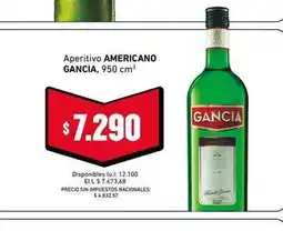 Cooperativa Obrera Gancia - aperitivo americano oferta