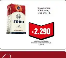 Cooperativa Obrera Toro - vino de mesa tinto, tetra brik oferta
