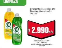 Cooperativa Obrera Cif - detergente concentrado oferta