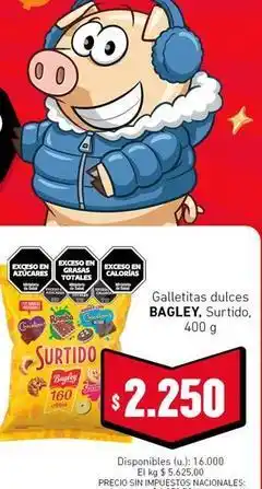 Cooperativa Obrera Bagley - galletitas dulces oferta