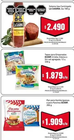 Cooperativa Obrera La casona - salame tipo cacciatore oferta