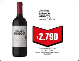Cooperativa Obrera Estancia mendoza - estancia mendoza oferta