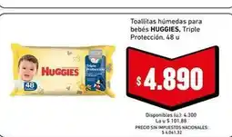 Cooperativa Obrera Huggies - toallitas húmedas, triple protección, 48 u oferta