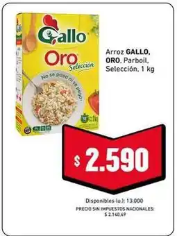 Cooperativa Obrera Gallo - arroz oro, parboil, selección oferta