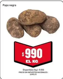 Cooperativa Obrera Papa negra oferta