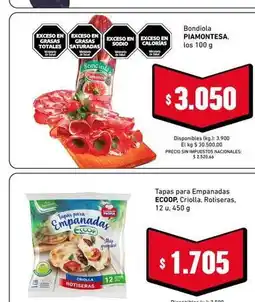 Cooperativa Obrera Piamontesa - bondiola piamontesa oferta