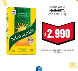 Cooperativa Obrera Mañanita yerba mate con palo oferta