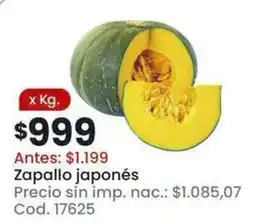 Coto Zapallo japonés oferta