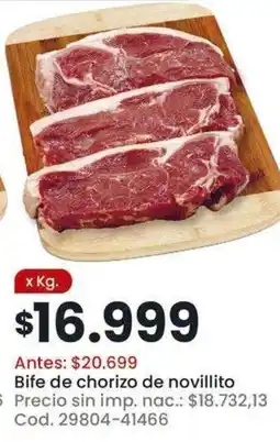 Coto Bife de chorizo de novillito oferta