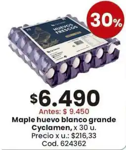 Coto Maple huevo blanco grande oferta