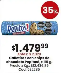 Coto Pepitos! galletitas con chips de chocolate oferta