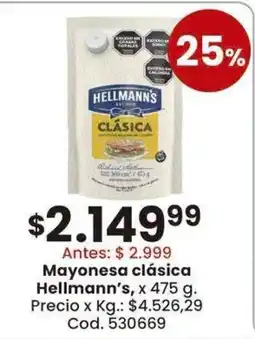 Coto Hellmann's mayonesa clásica oferta