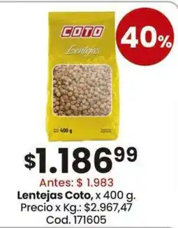 Coto Coto lentejas oferta