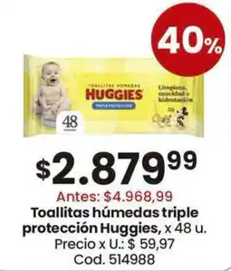 Coto Huggies toallitas húmedas triple protección oferta