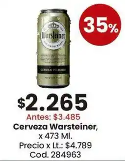 Coto Warsteiner cerveza oferta