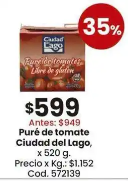 Coto Ciudad del Lago puré de tomate oferta
