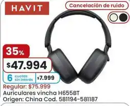 Coto Havit auriculares vincha h655bt oferta