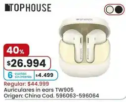 Coto Tophouse auriculares in ears oferta