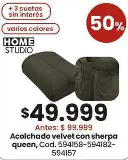 Coto Home studio acolchado velvet con sherpa oferta