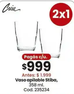 Coto Crisa vaso apilable stiba oferta