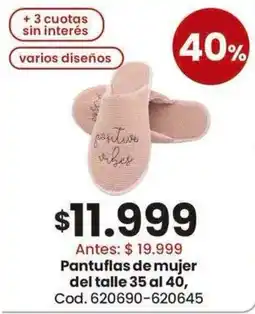 Coto Pantuflas de mujer oferta