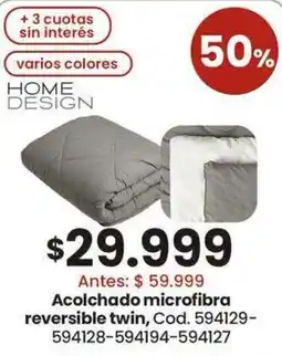 Coto Home design acolchado microfibra reversible twin oferta