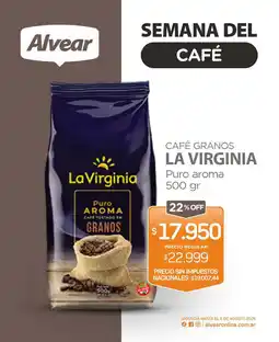 Alvear La virginia café granos oferta