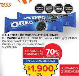 Carrefour Express Oreo galletitas de chocolate rellenas de vainilla oferta