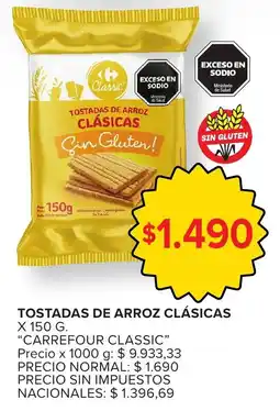 Carrefour Express Carrefour classic tostadas de arroz clásicas oferta