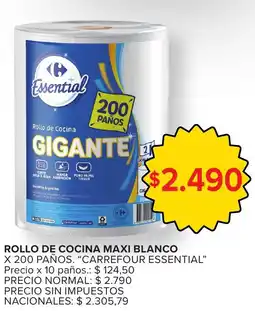 Carrefour Express Carrefour essential rollo de cocina maxi blanco oferta