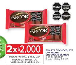 Carrefour Express Arcor chocolate con leche oferta