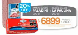 Alvear Paladini jamón cocido + La paulina queso danbo oferta