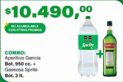 Supermercados Damesco Gancia aperitivo + sprite gaseosa oferta