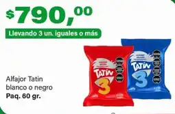 Supermercados Damesco Tatin alfajor blanco o negro oferta