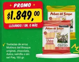 Supermercados Damesco Molinos del Bosque tostadas de arroz oferta
