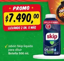 Supermercados Damesco Skip jabón liquido para diluir oferta