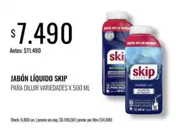 Super MAMI Skip jabón líquido para diluir variedades oferta