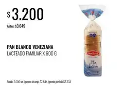 Super MAMI Veneziana pan blanco lacteado oferta