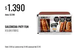 Super MAMI Paty salchicha viena fun oferta