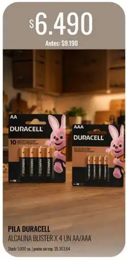 Super MAMI Duracell aa/aaa pila alcalina blister oferta