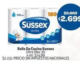 Makro Sussex - rollo de cocina ultra max 3u oferta